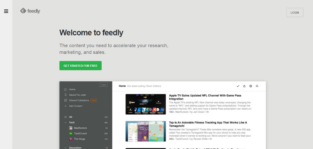feedly-homepage