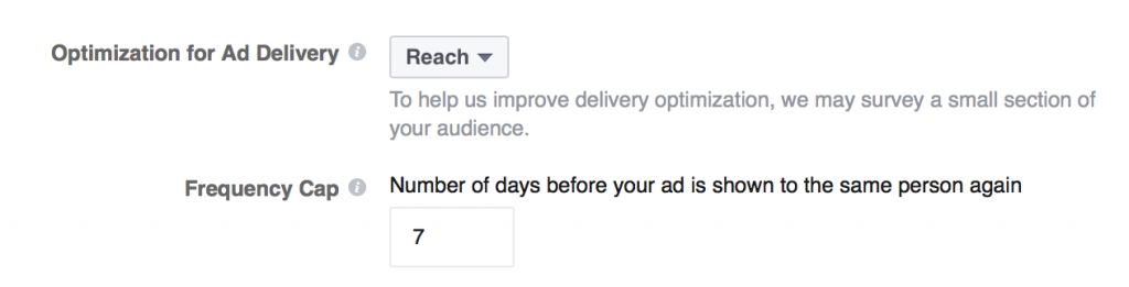 Facebook Optimization for Ad Delivery