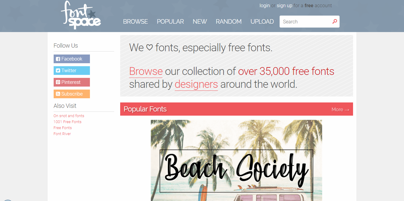 เว็บไซต์แจกฟอนต์ภาษาอังกฤษฟรี font space