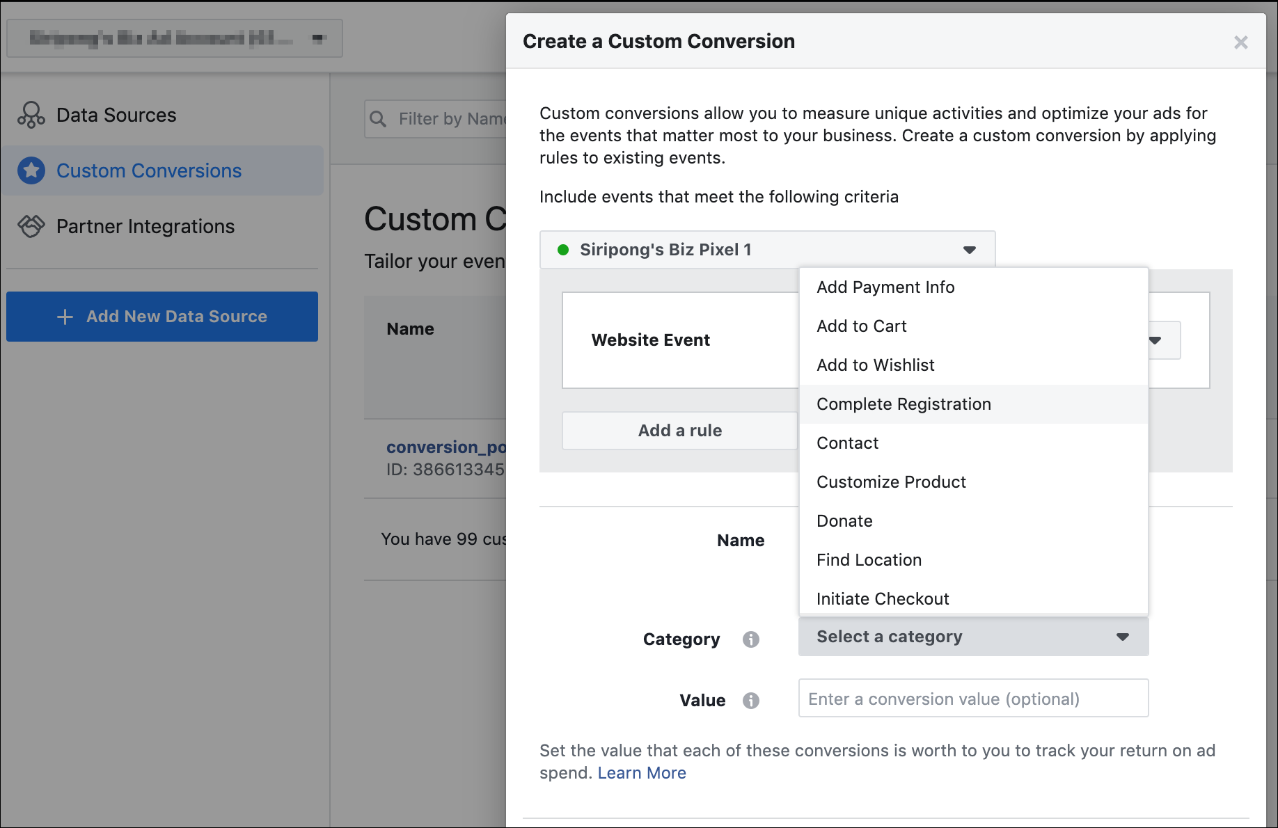 วิธีใช้ Custom Events ใน Facebook Ads (2)