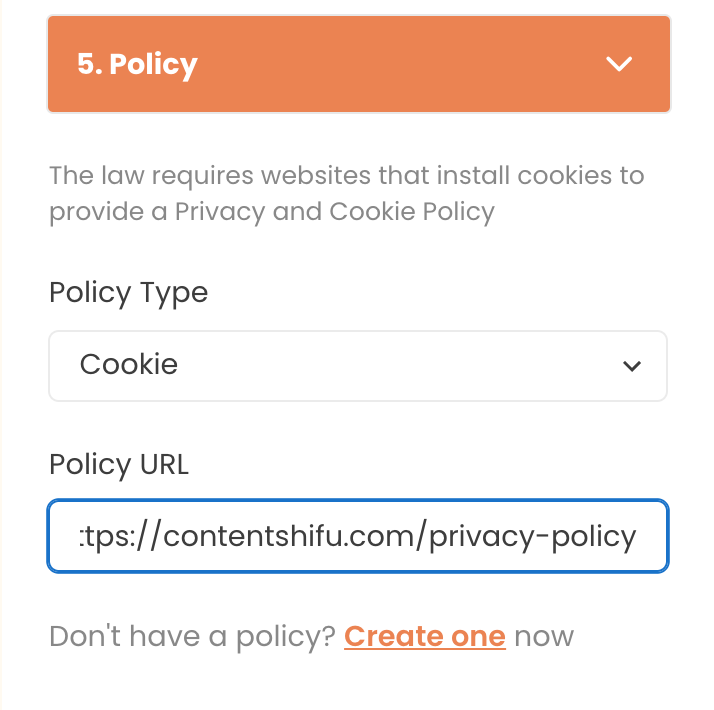 Cookie Banner: Policy