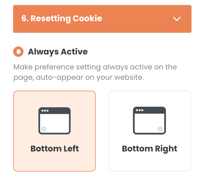 Cookie Banner: Resetting Cookie
