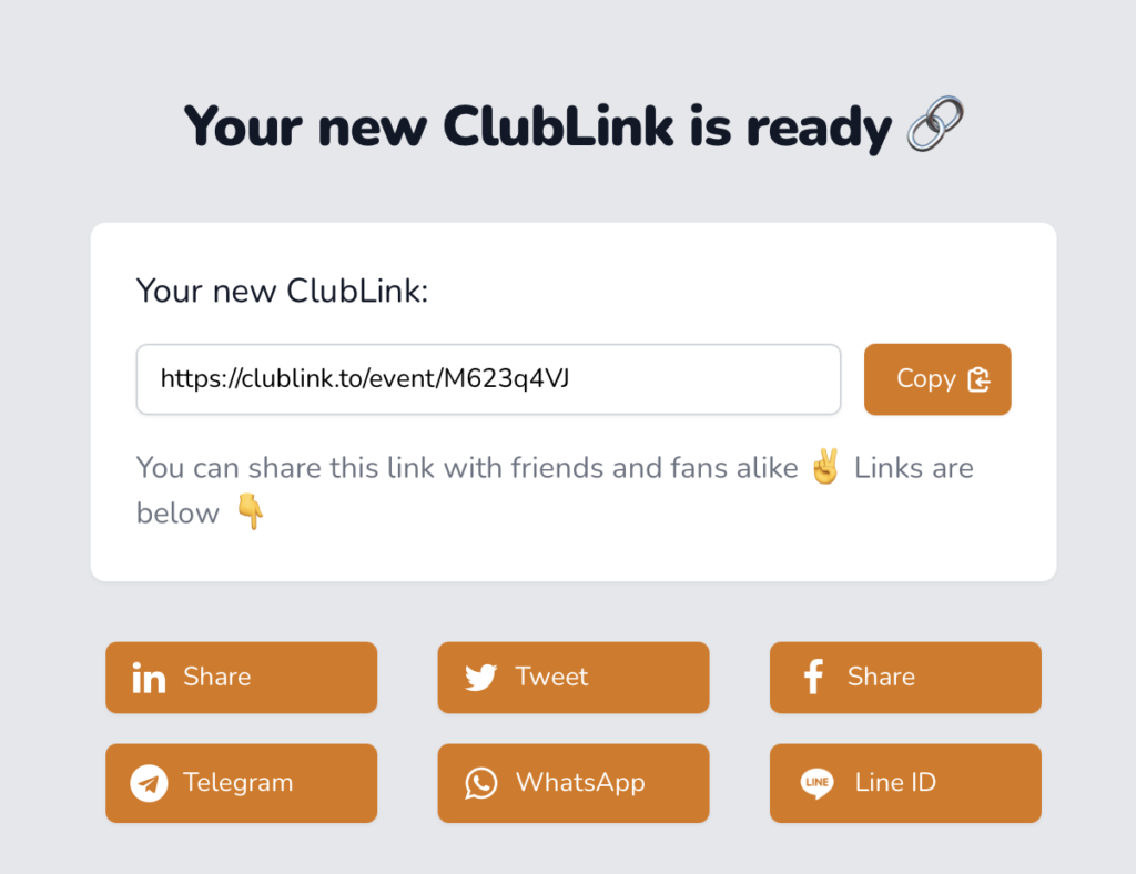 เครื่องมือ Clubhouse - Clublink