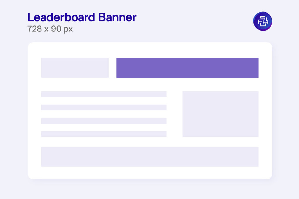 แบนเนอร์ Leaderboard ขนาด 728 x 90 Pixel