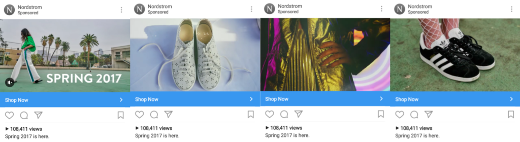 ตัวอย่าง Slideshow Ads ของ Instagram Ads