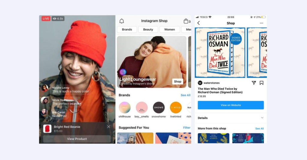 Call to action for Instagram Shop